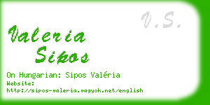 valeria sipos business card